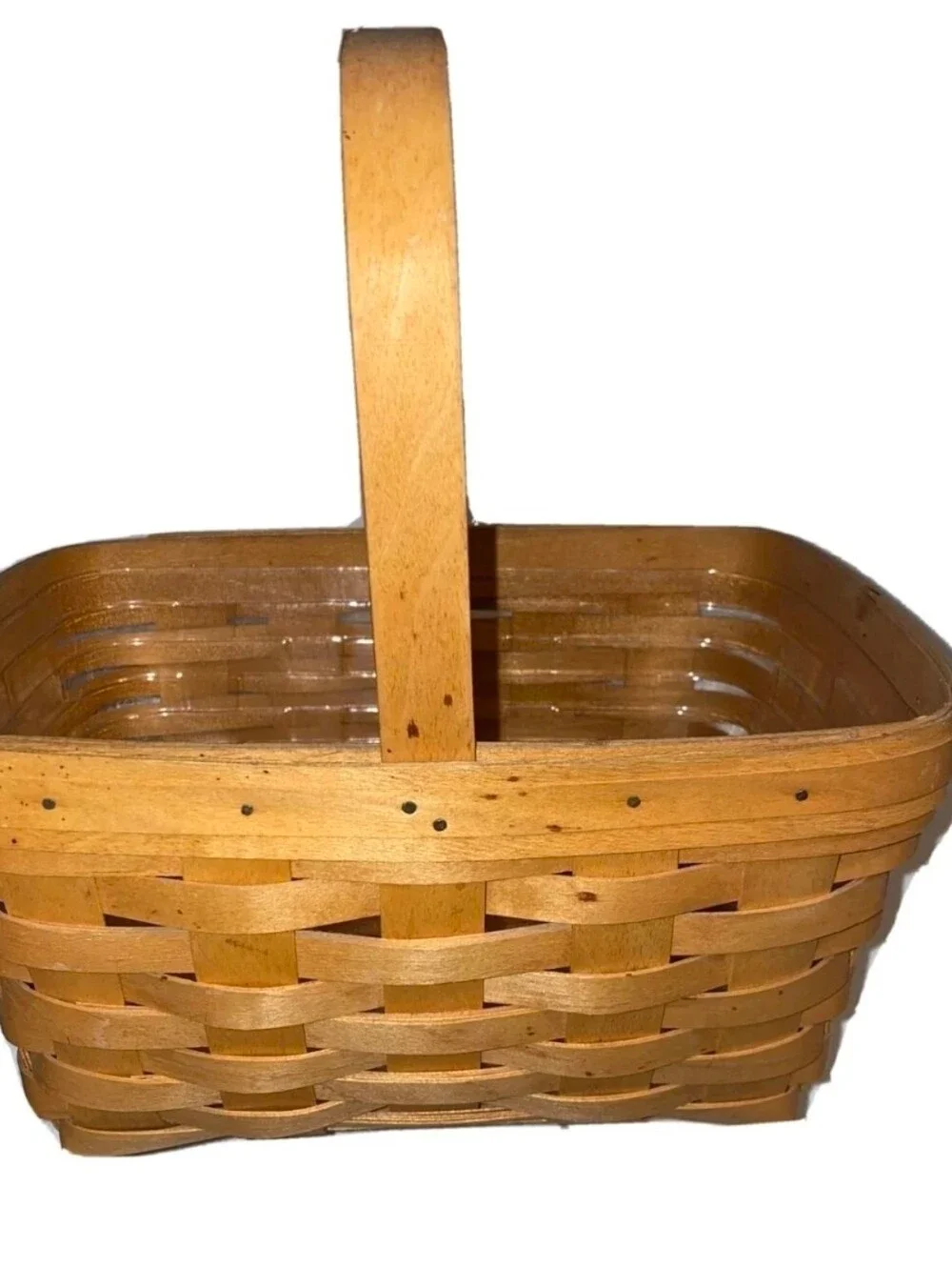 Longaberger Basket With Handle Clear Plastic Protector- see all photos